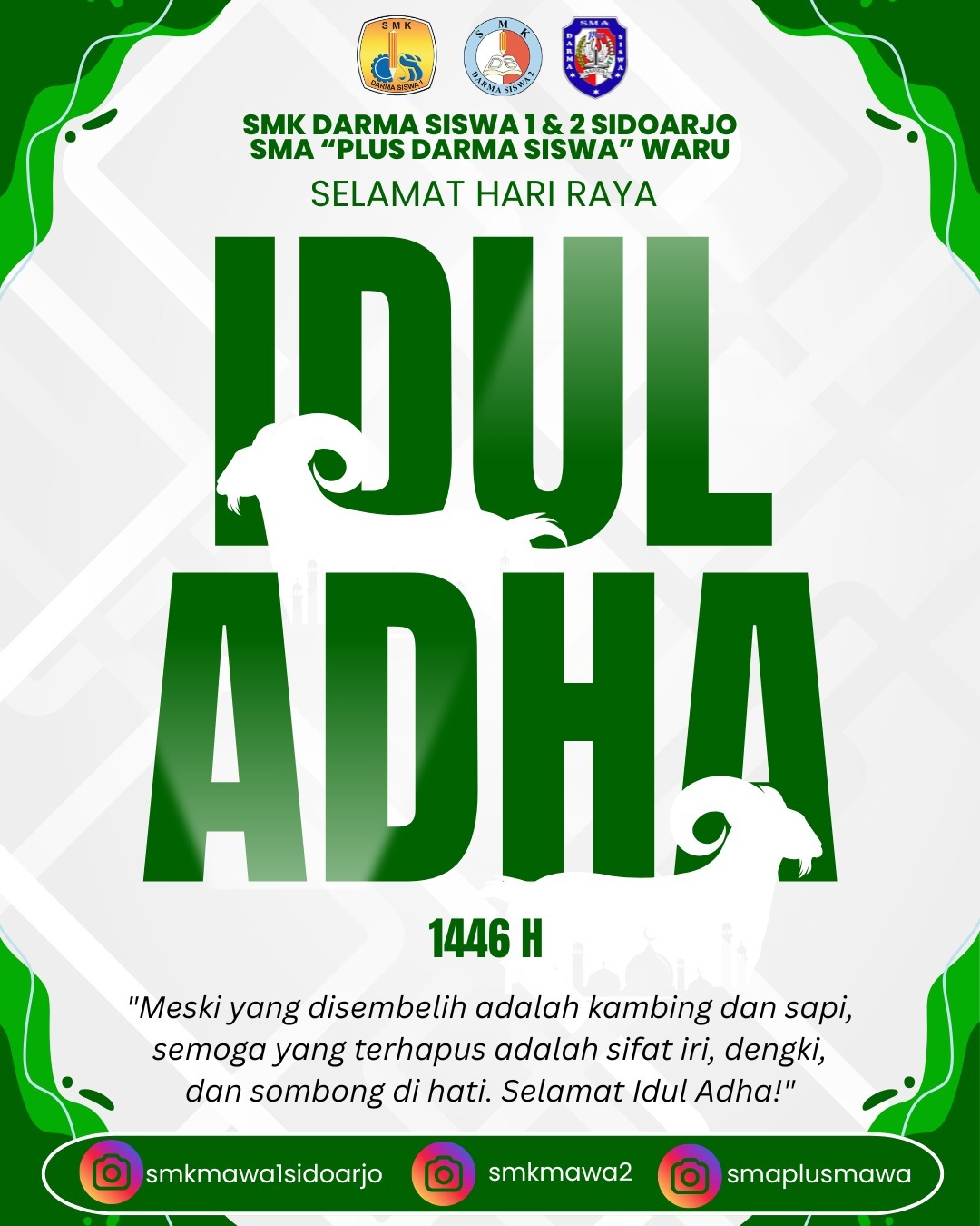 Read more about the article Peringatan Idul Adha 1446 H: Meneladani Nilai Kurban dalam Kehidupan Pelajar
