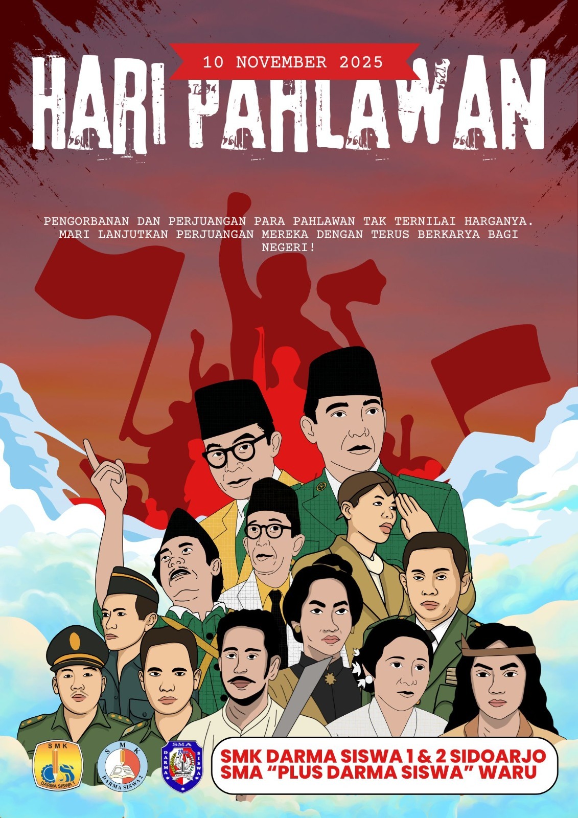 You are currently viewing Semangat Kepahlawanan Tak Pernah Padam: SMK Darma Siswa dan SMA Plus Darma Siswa Peringati Hari Pahlawan 10 November 2025