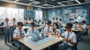 Read more about the article Transformasi Epistemologis Ruang Kelas Menuju Ekosistem Metaverse Spatial Computing di SMK Terbaik di Sidoarjo