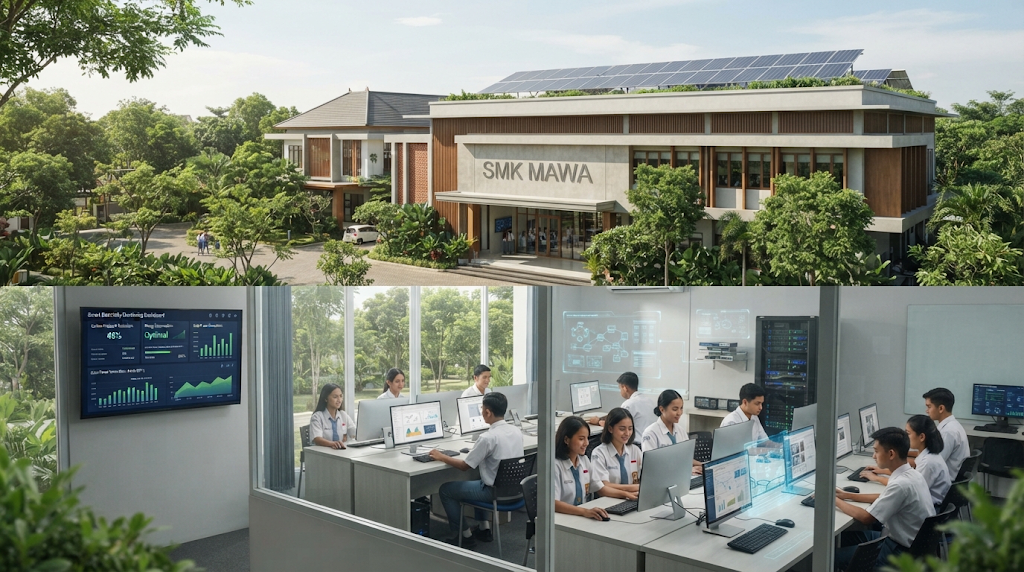 You are currently viewing Analisis Jejak Karbon (Carbon Footprint) Infrastruktur Pembelajaran Digital Menuju Net-Zero Emission di SMK Sidoarjo